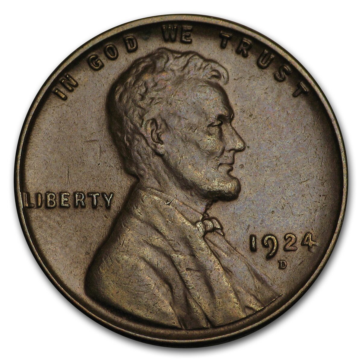 1924-D Lincoln Cent AU