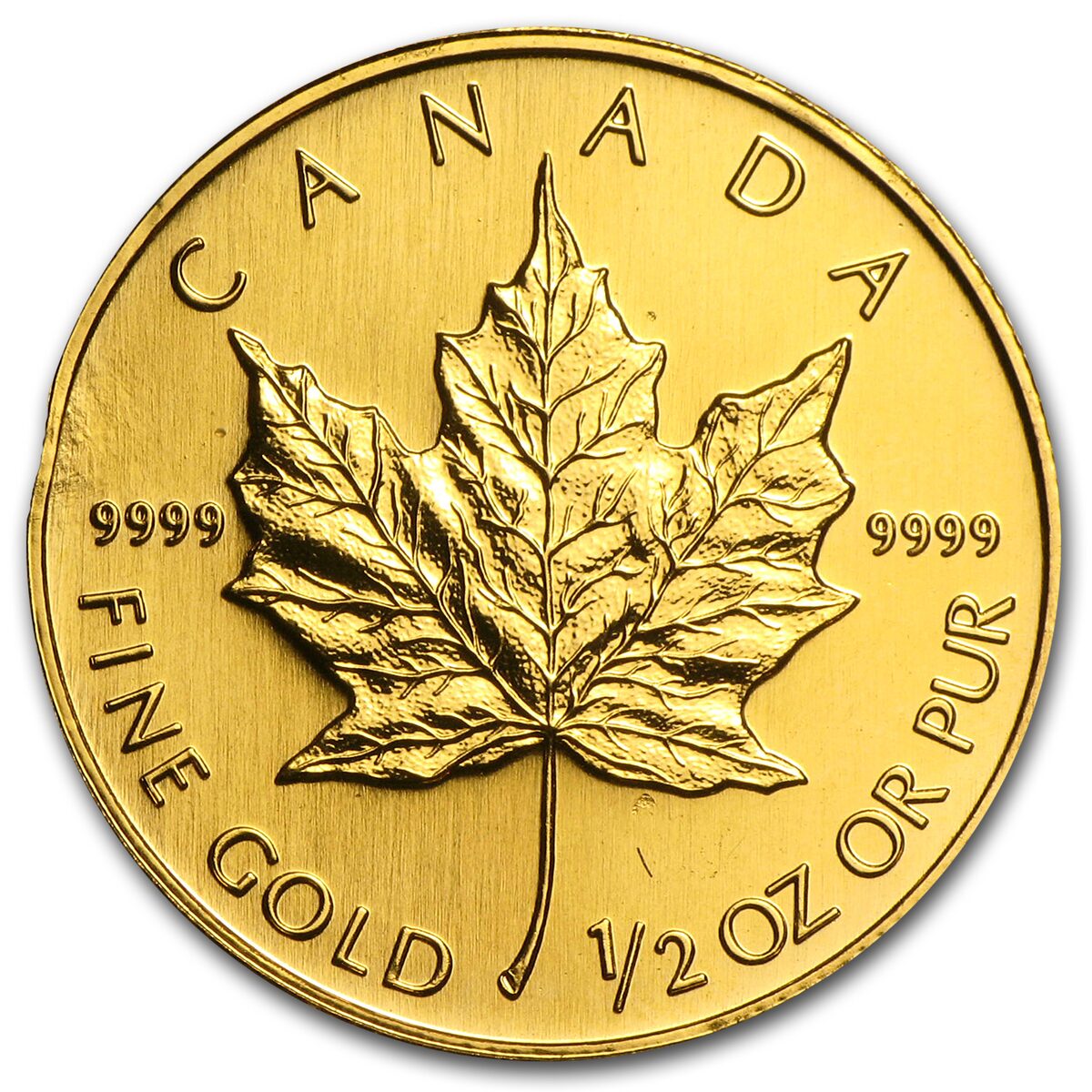 1/2 oz Gold Canadian Maple Leaf (Abrasions)