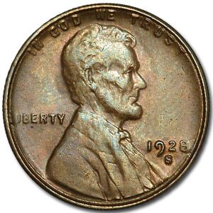 1928-S Lincoln Cent BU (Brown)