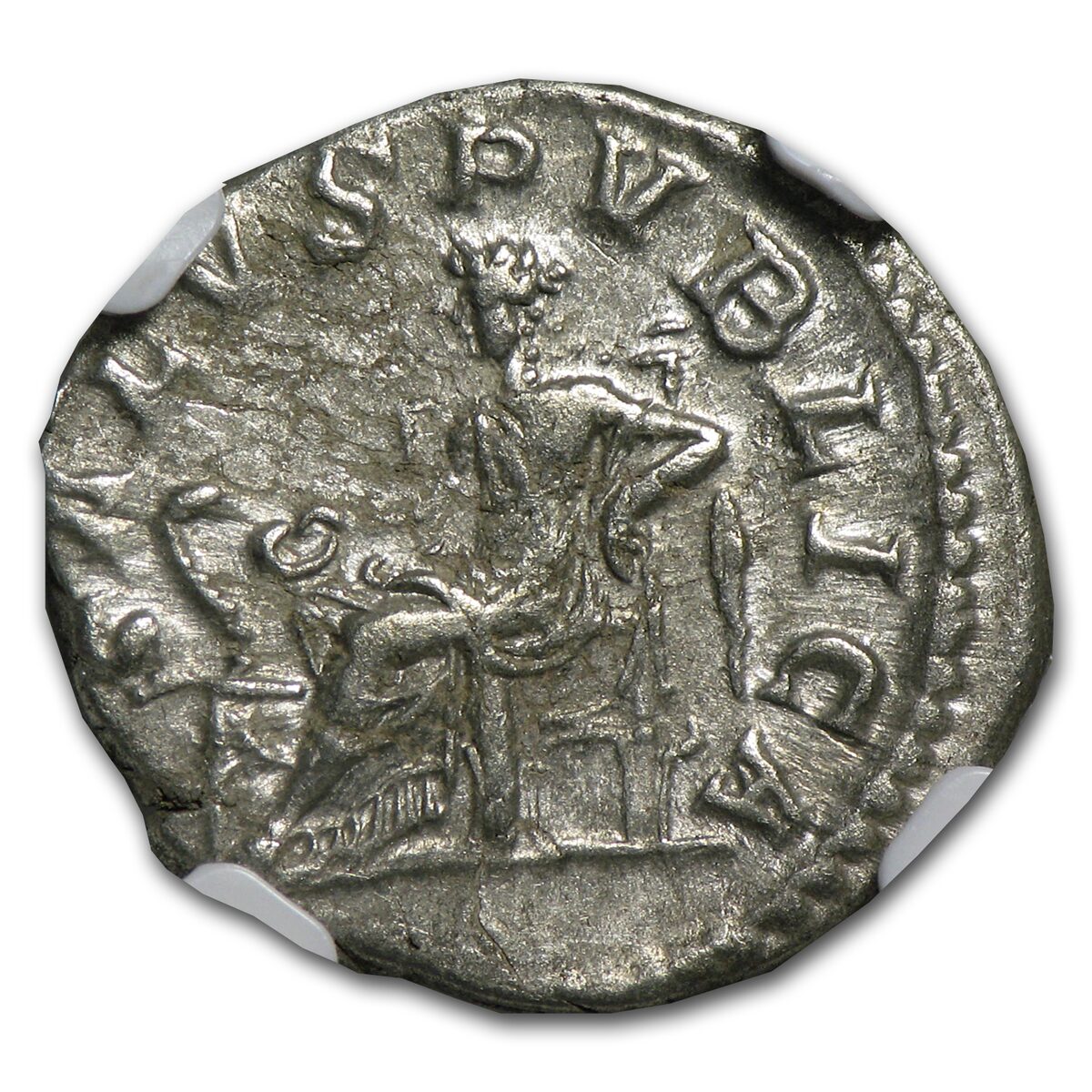 Roman Silver Denarius Severus Alexander (222-235 AD) Ch-VF NGC