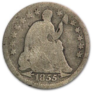 1855 Liberty Seated Half Dime Good
