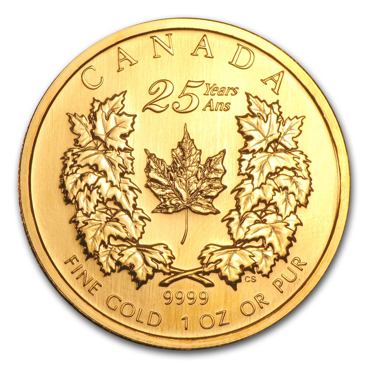 2004 Canada 1 oz Gold Maple Leaf BU (25th Anniversary)