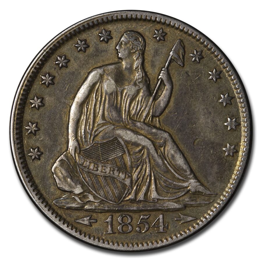 1854 Liberty Seated Half Dollar w/Arrows XF