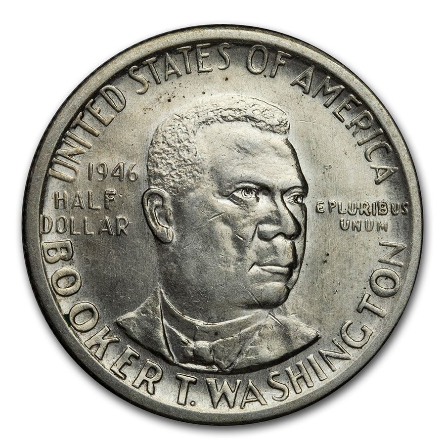 1946-S Booker T. Washington Half AU