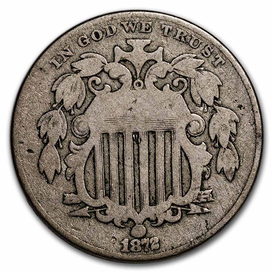 1872 Shield Nickel Good