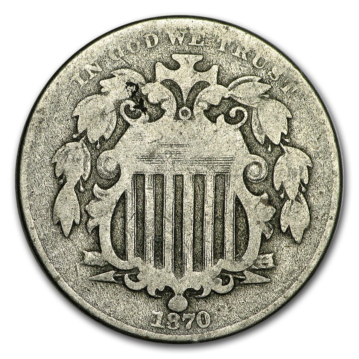 1870 Shield Nickel Good