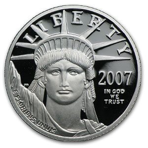 2007-W 1/4 oz Proof American Platinum Eagle (w/Box & COA)