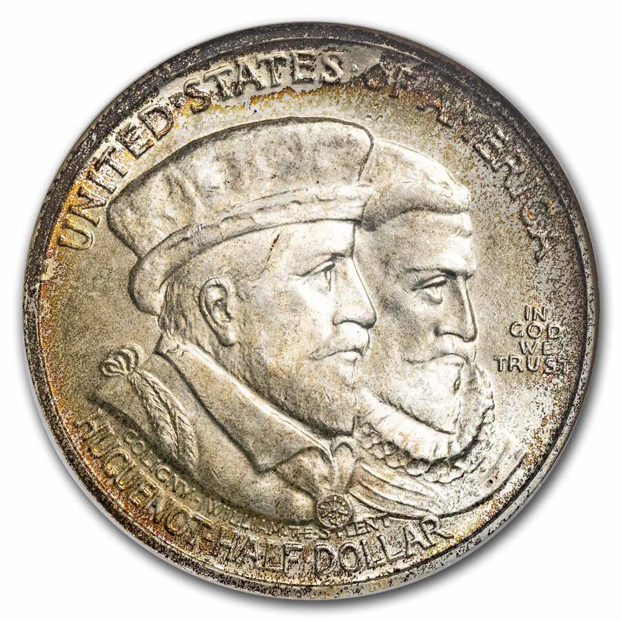 1924 Huguenot-Walloon Tercentenary Half MS-65 NGC