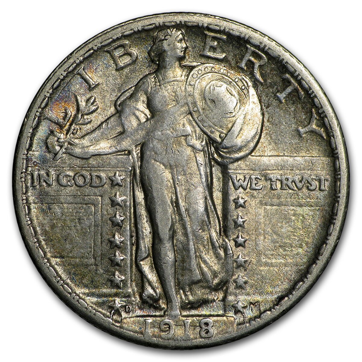 1918-D Standing Liberty Quarter XF