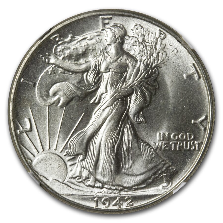 1942 Walking Liberty Half Dollar MS-63 NGC