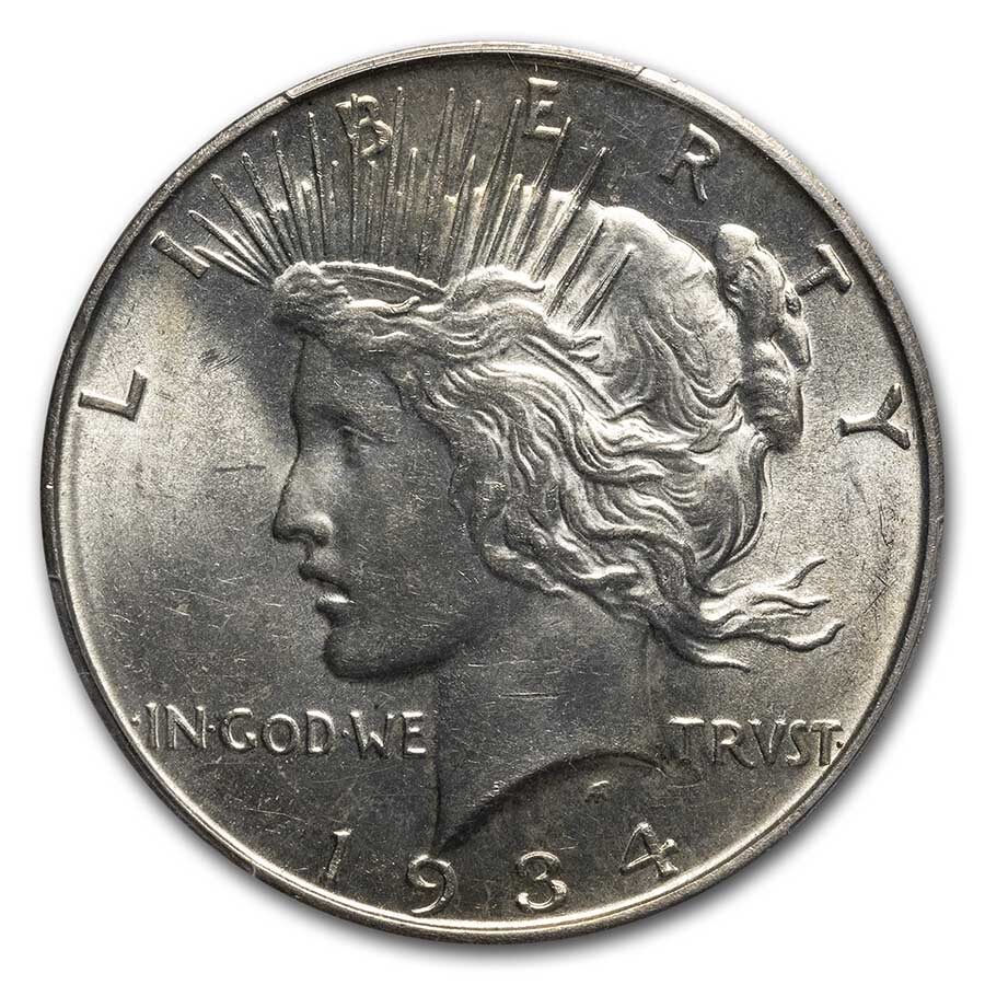 1934-D Peace Dollar MS-62 PCGS
