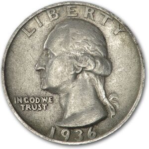1936-S Washington Quarter VF