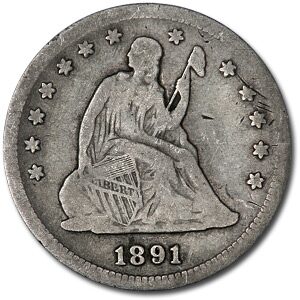 1891-S Liberty Seated Quarter Fine