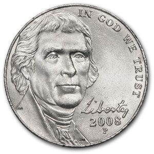 2008-P Jefferson Nickel BU