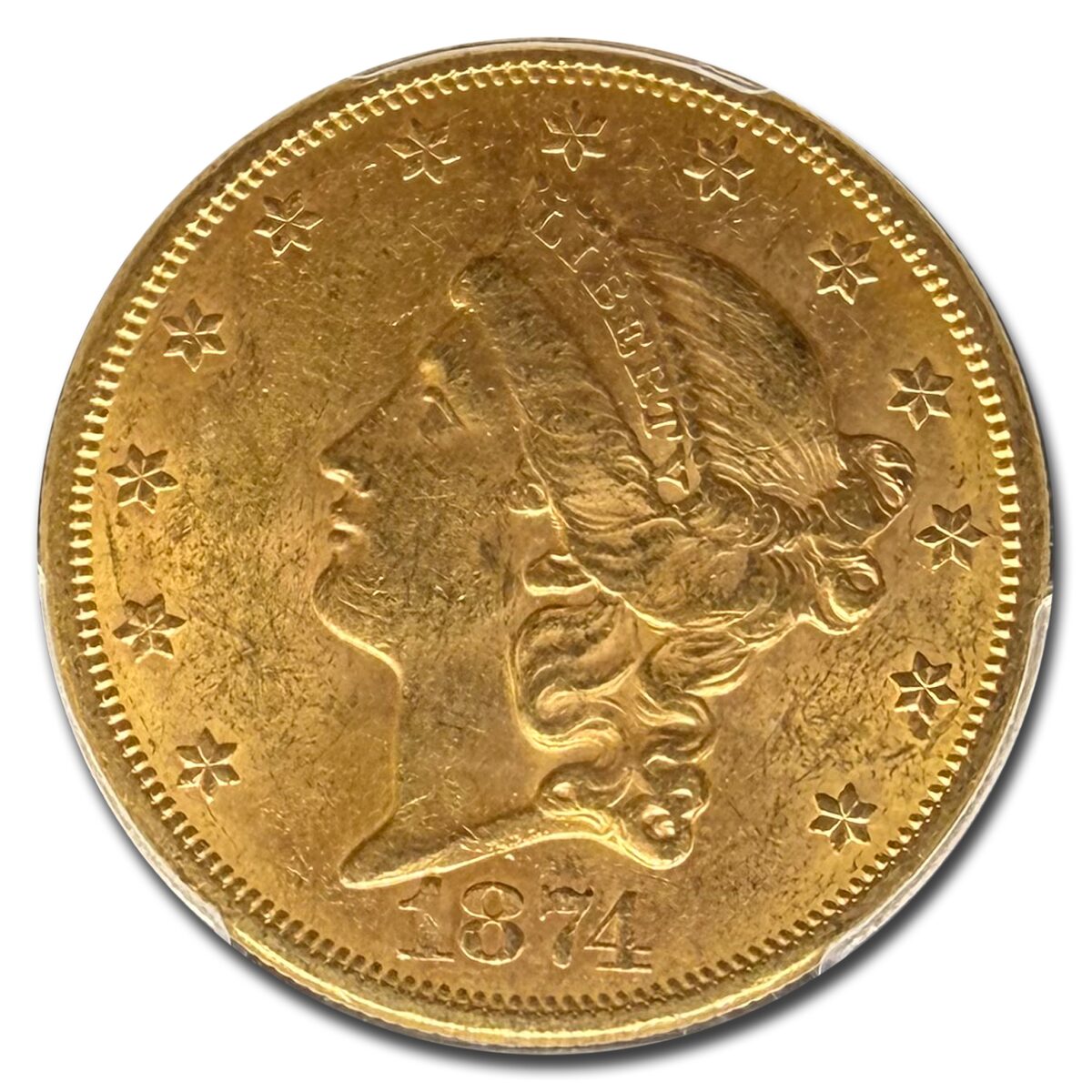 1874-S $20 Liberty Gold Double Eagle MS-61 PCGS