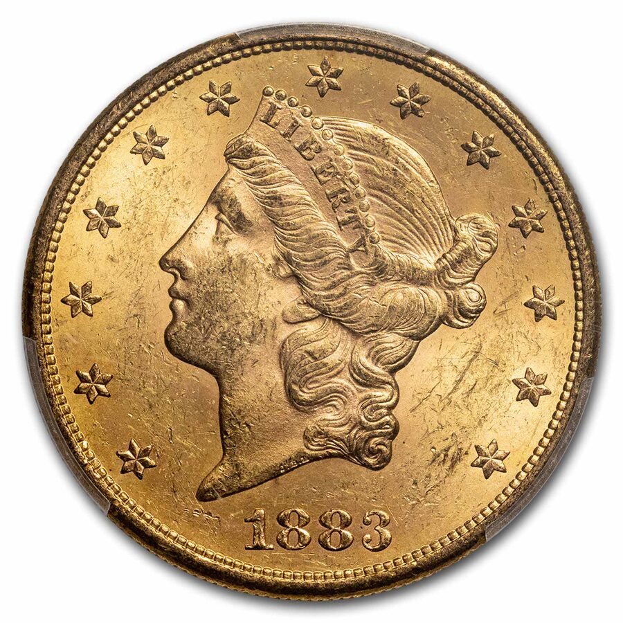 1883-S $20 Liberty Gold Double Eagle MS-62 PCGS