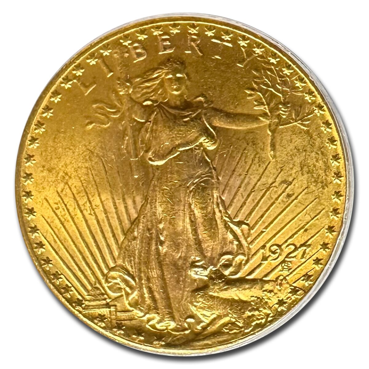 1927 $20 St Gaudens Gold Double Eagle MS-62 PCGS (OGH)