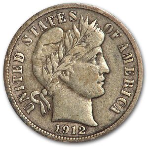 1912-S Barber Dime Fine