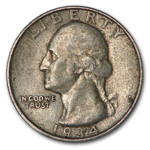 1934-D Washington Quarter XF