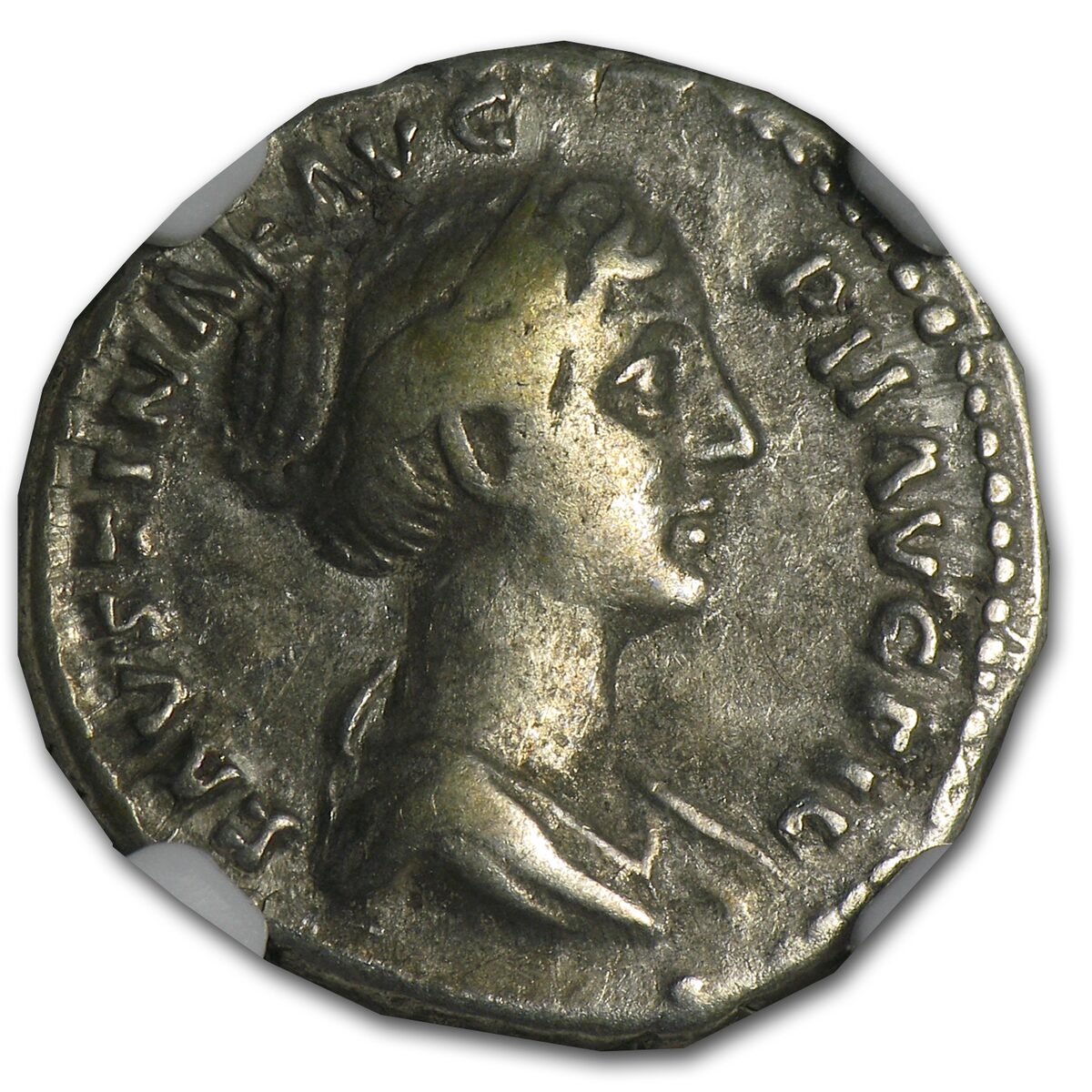 Rome Silver Denarius Faustina Jr 147-176 AD VF NGC (Random Coin)