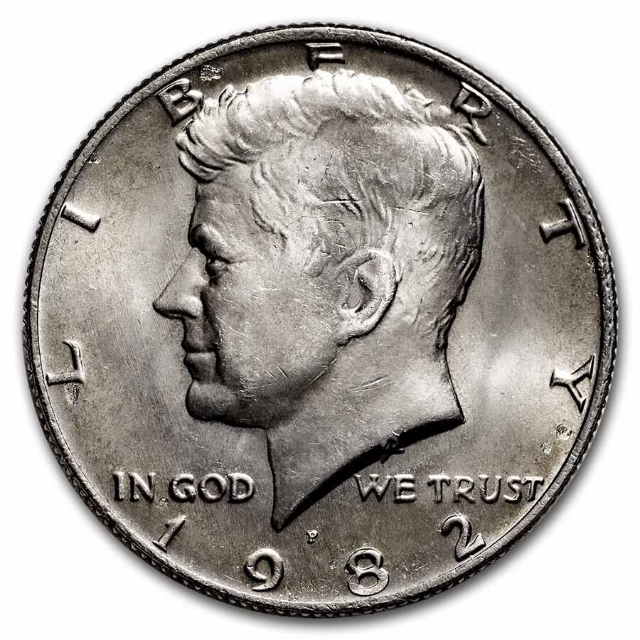 1982-P Kennedy Half Dollar BU (NO-FG Variety)