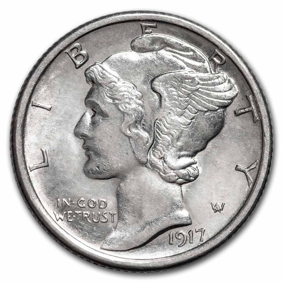 1917-S Mercury Dime BU