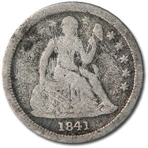 1841-O Liberty Seated Dime VG