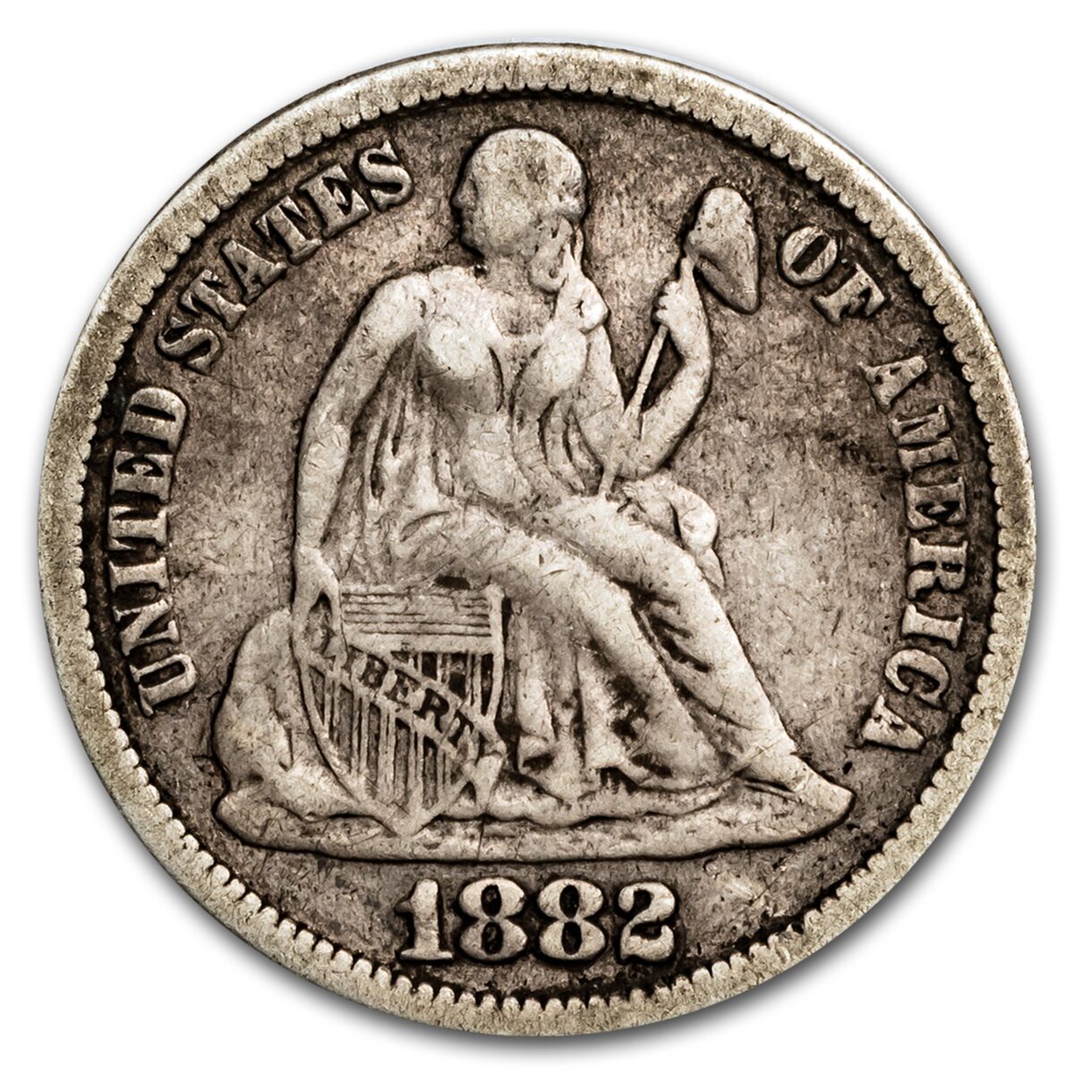 1882 Liberty Seated Dime VF