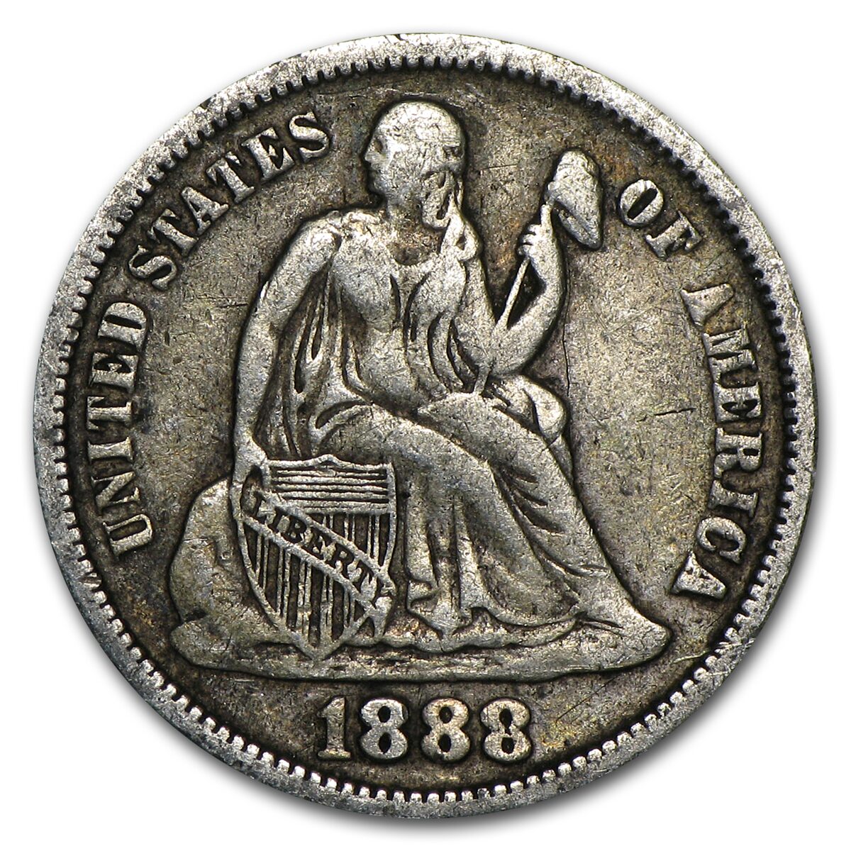 1888 Liberty Seated Dime XF