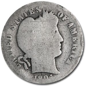 1904-S Barber Dime AG