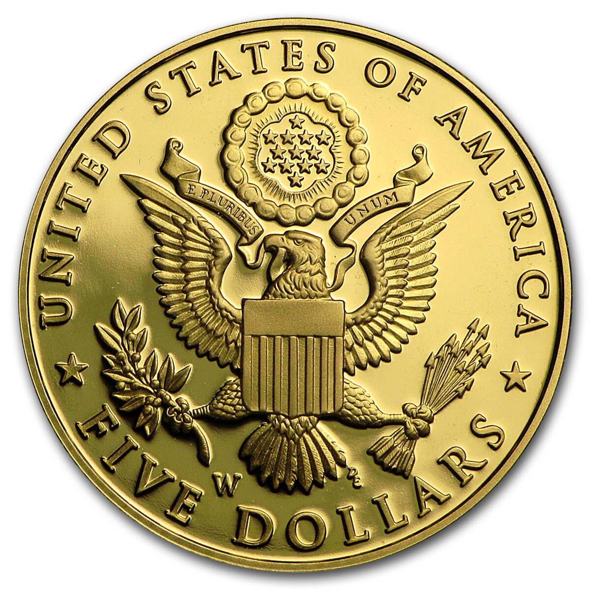 2008-W Gold $5 Commem Bald Eagle Proof (w/Box & COA)