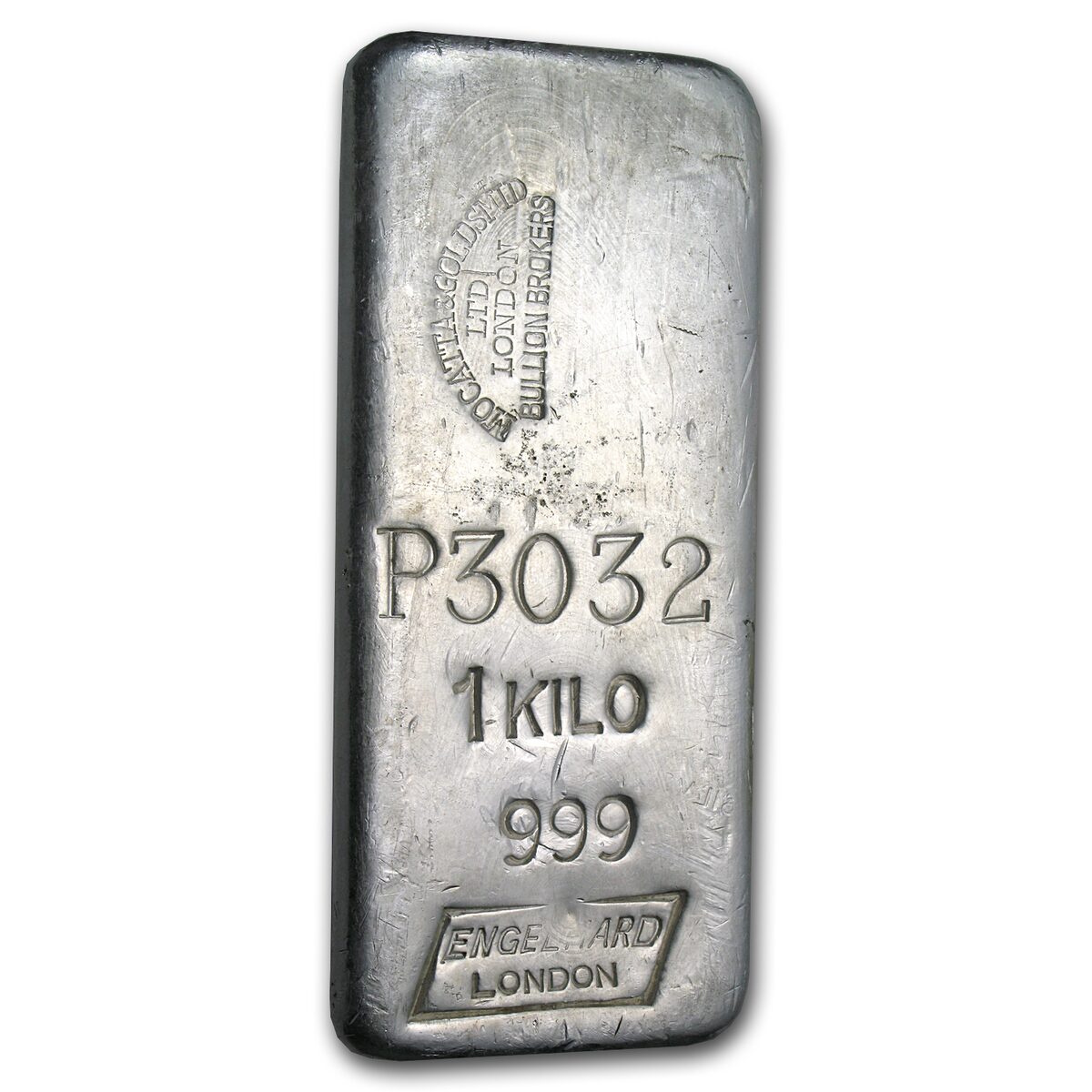 1 kilo Silver Bar - Engelhard (Mocatta Metals/London)