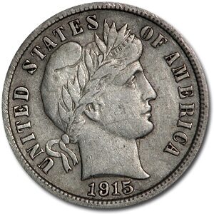 1915-S Barber Dime XF