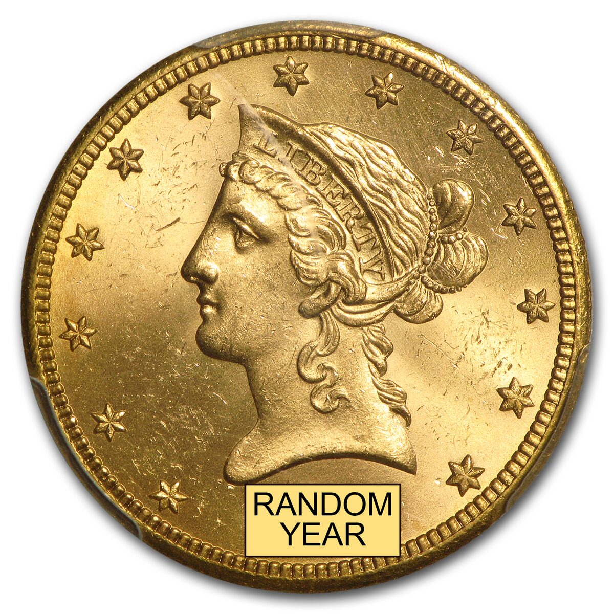 $10 Liberty Gold Eagle MS-65 PCGS (Random)