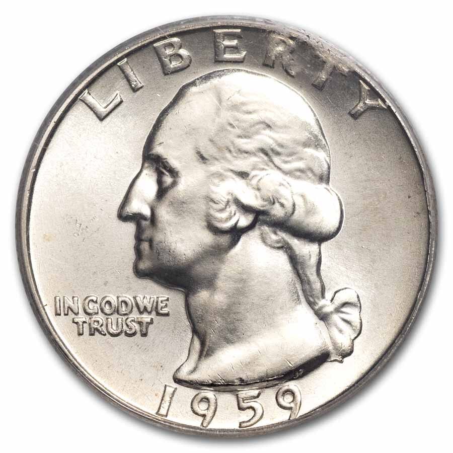 1959 Washington Quarter MS-65 PCGS
