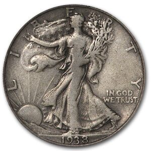 1938-D Walking Liberty Half Dollar VF-25 PCGS
