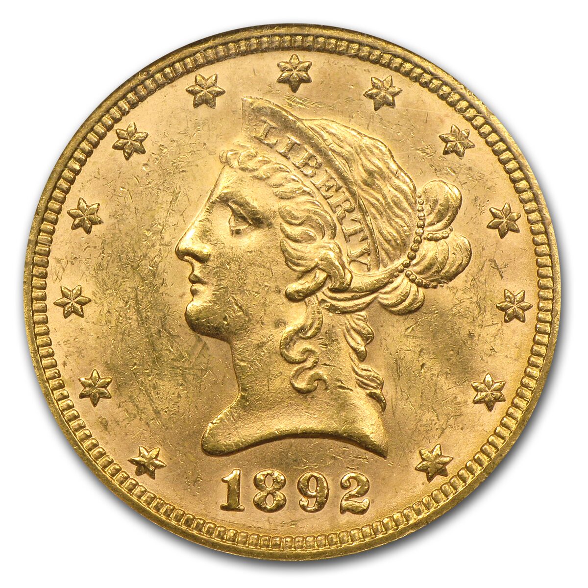 1892 $10 Liberty Gold Eagle MS-63 NGC
