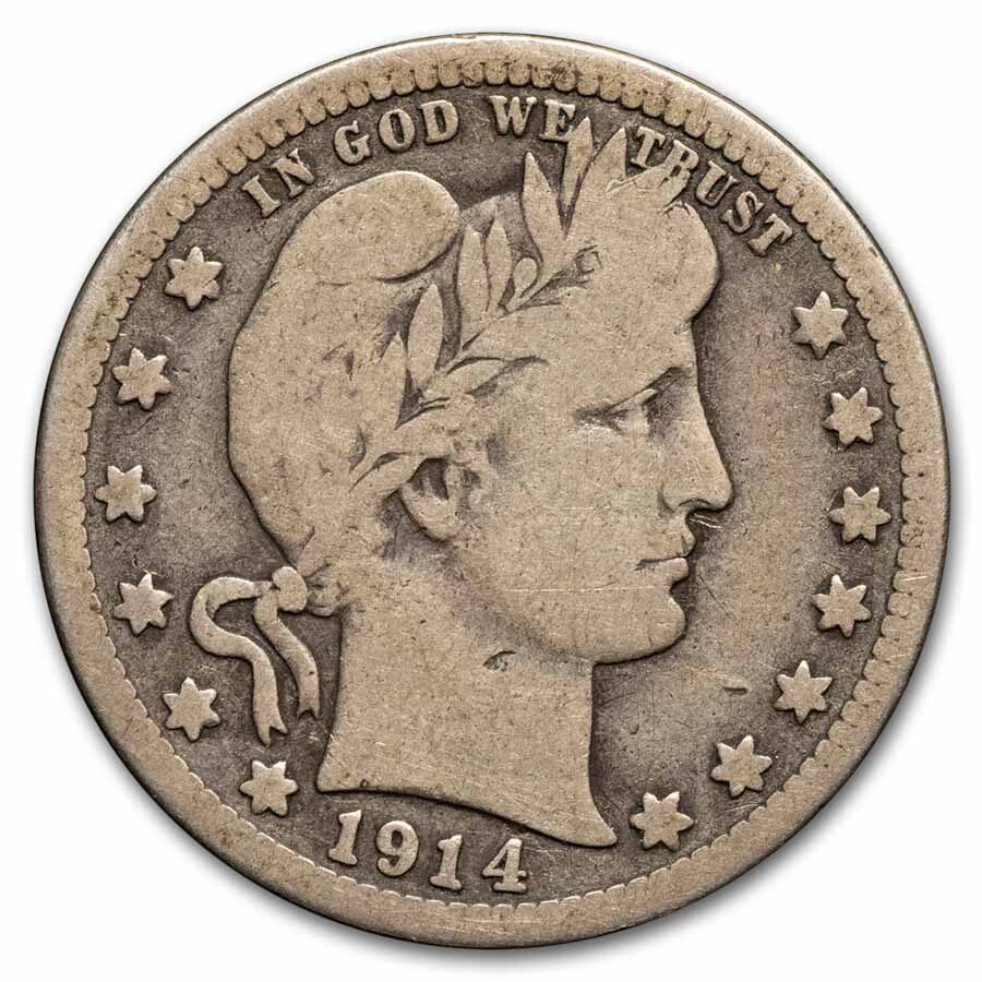 1914-S Barber Quarter VG