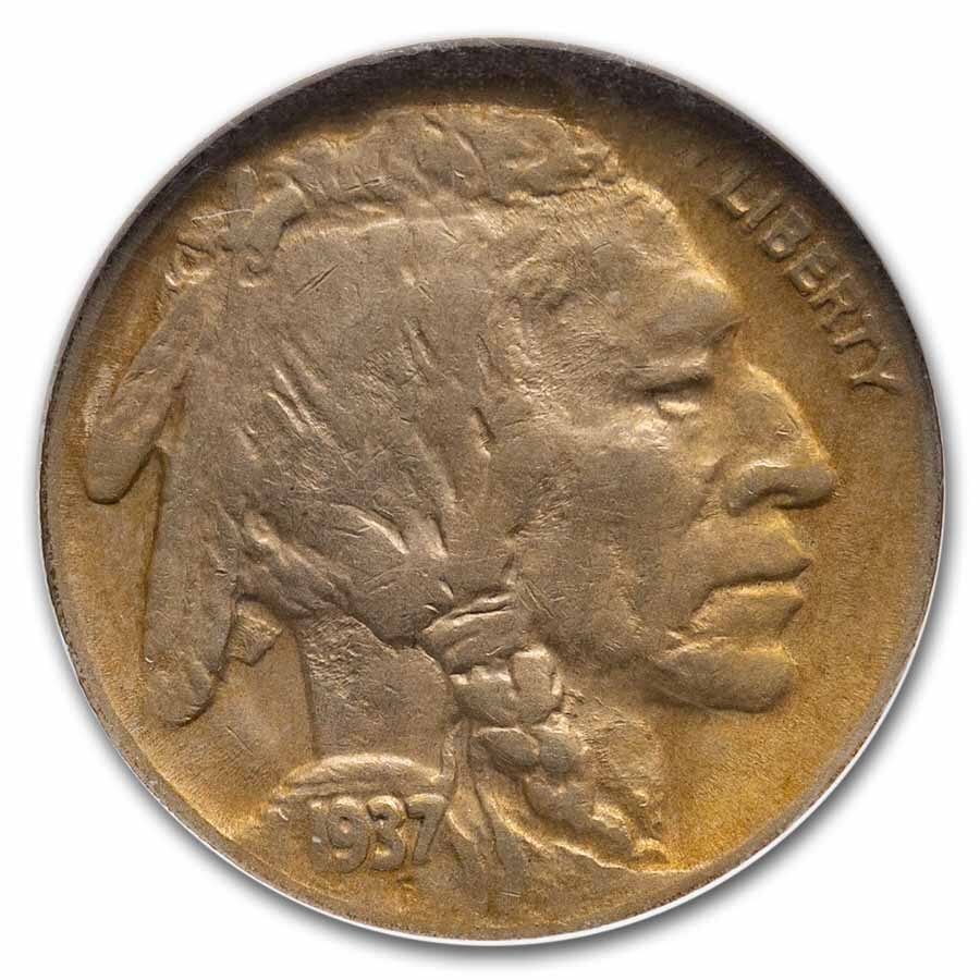 1937-D 3 Legged Buffalo Nickel AU-55 NGC