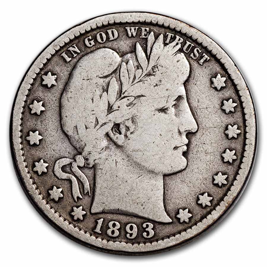 1893-S Barber Quarter VG