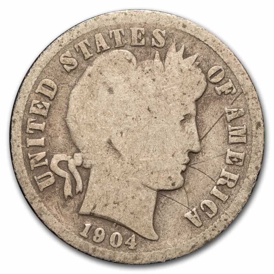 1904-S Barber Dime VG