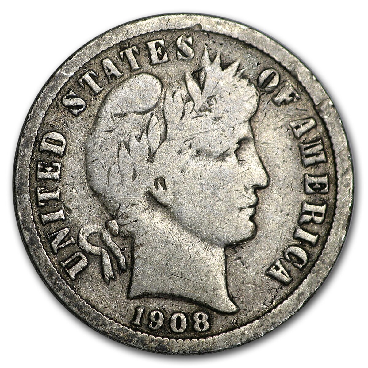 1908-O Barber Dime VG