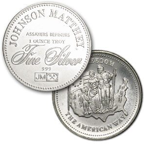 1 oz Silver Round - Johnson Matthey (Freedom, The American Way)