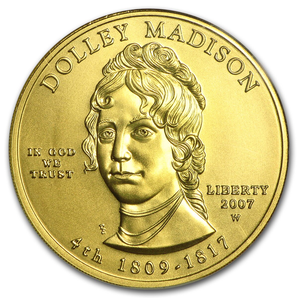 2007-W 1/2 oz Gold Dolley Madison MS-70 NGC