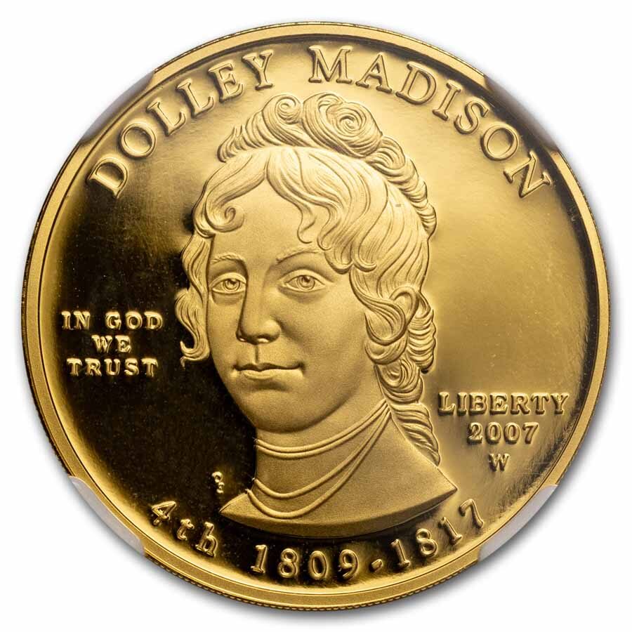 2007-W 1/2 oz Proof Gold Dolley Madison PF-69 NGC