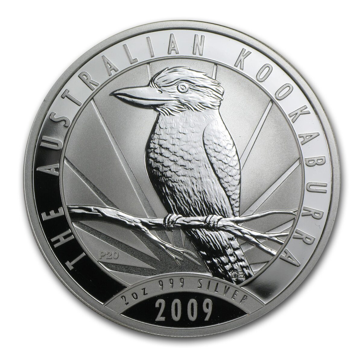 2009 Australia 2 oz Silver Kookaburra BU