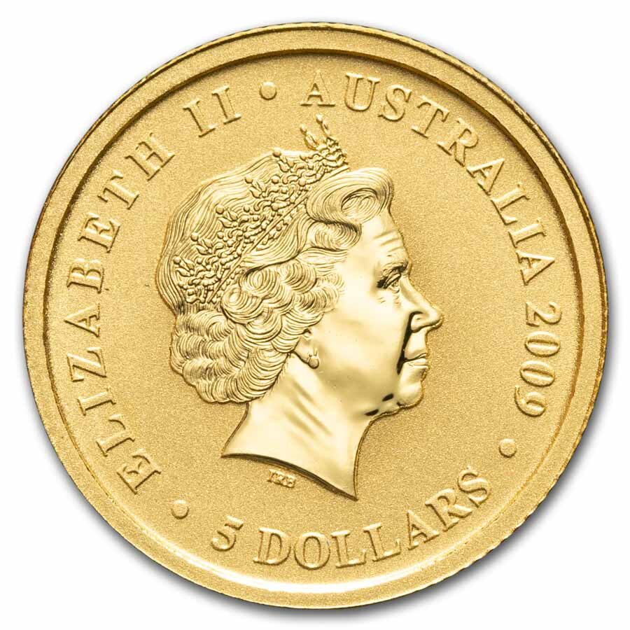 2009 Australia 1/20 oz Gold Kangaroo BU