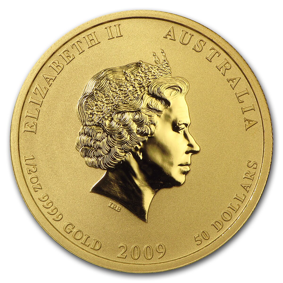 2009 Australia 1/2 oz Gold Lunar Ox BU (Series II)