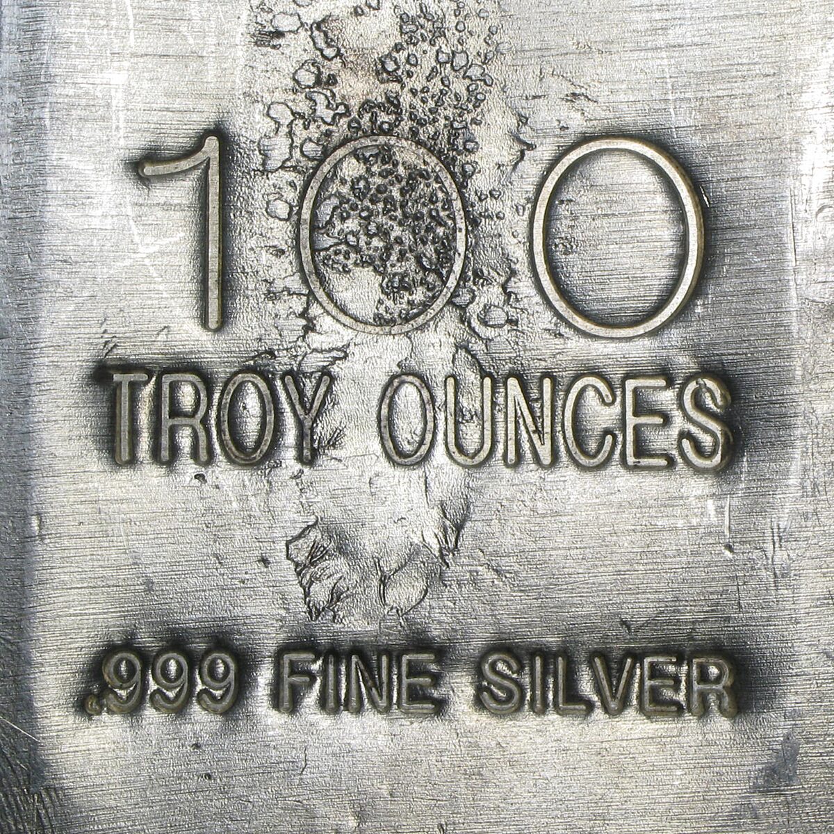 100 oz Cast-Poured Silver Bar - Heraeus