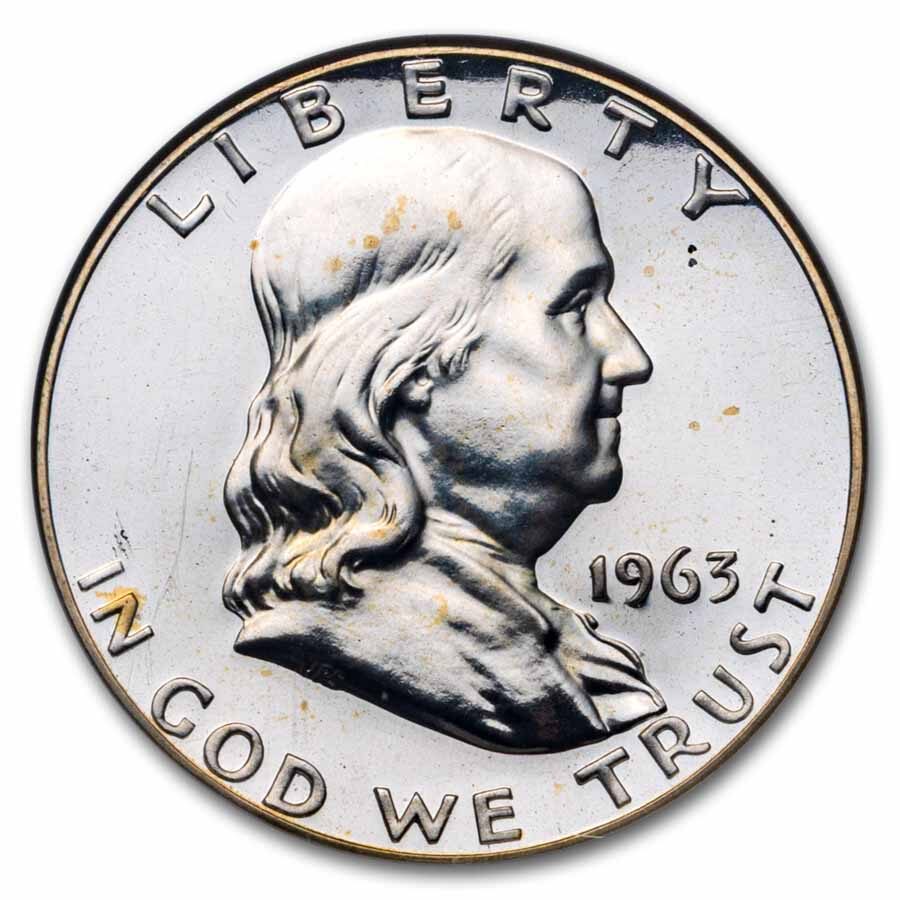 1963 Franklin Half Dollar PF-68 CAMEO NGC
